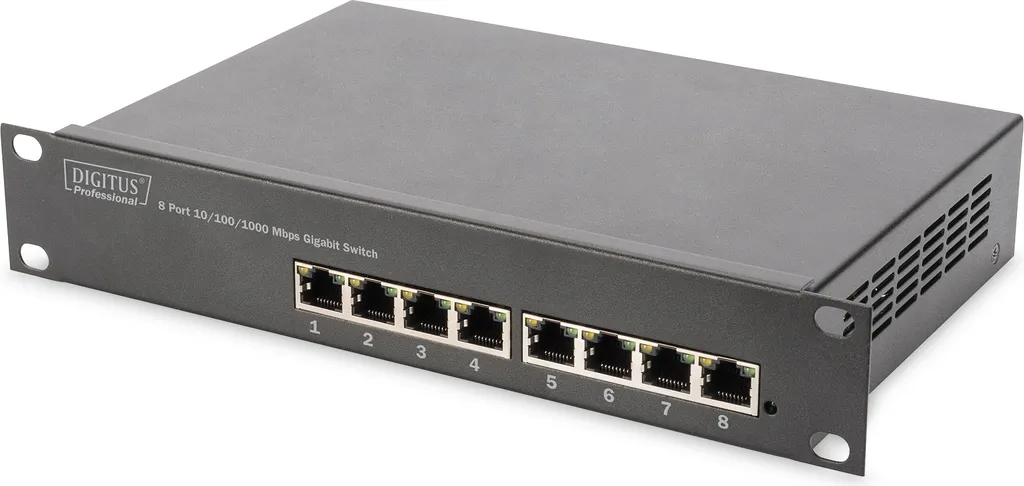 Commutateur Réseau 8 Ports Gigabit Ethernet 10 Pouces pour Rack IT