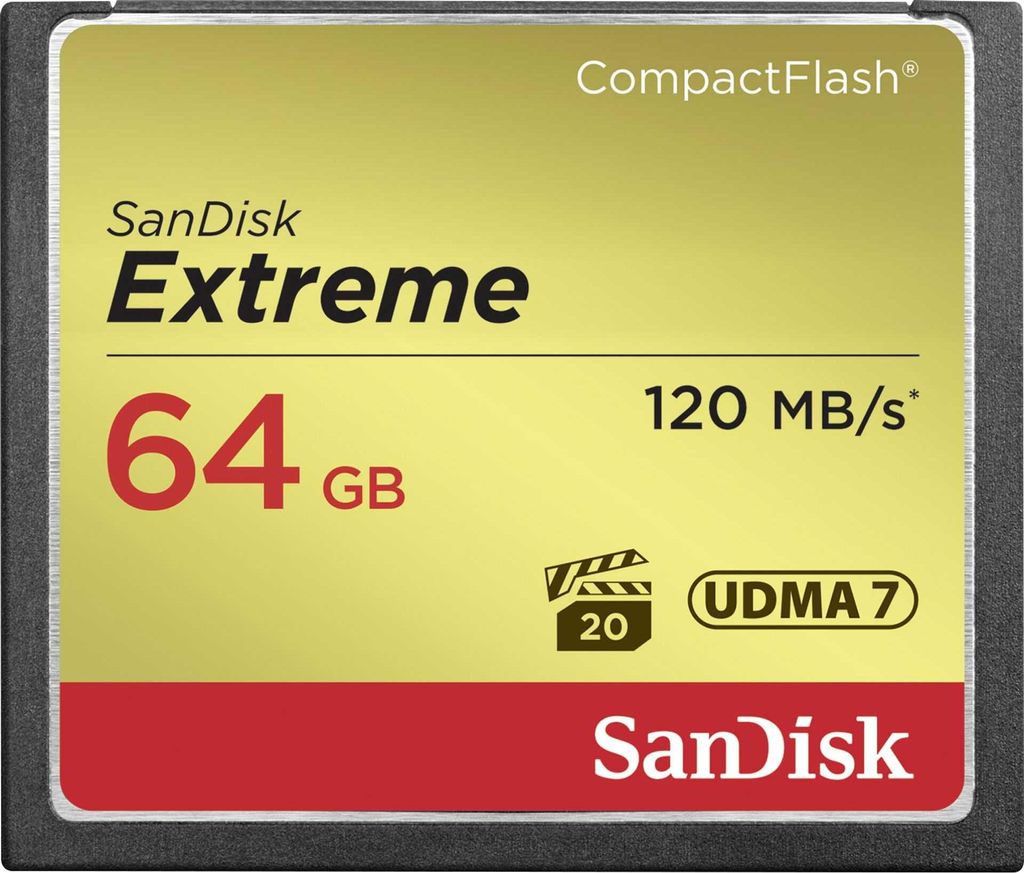 Carte mémoire SanDisk Extreme CompactFlash - 64 Go Image du produit 
