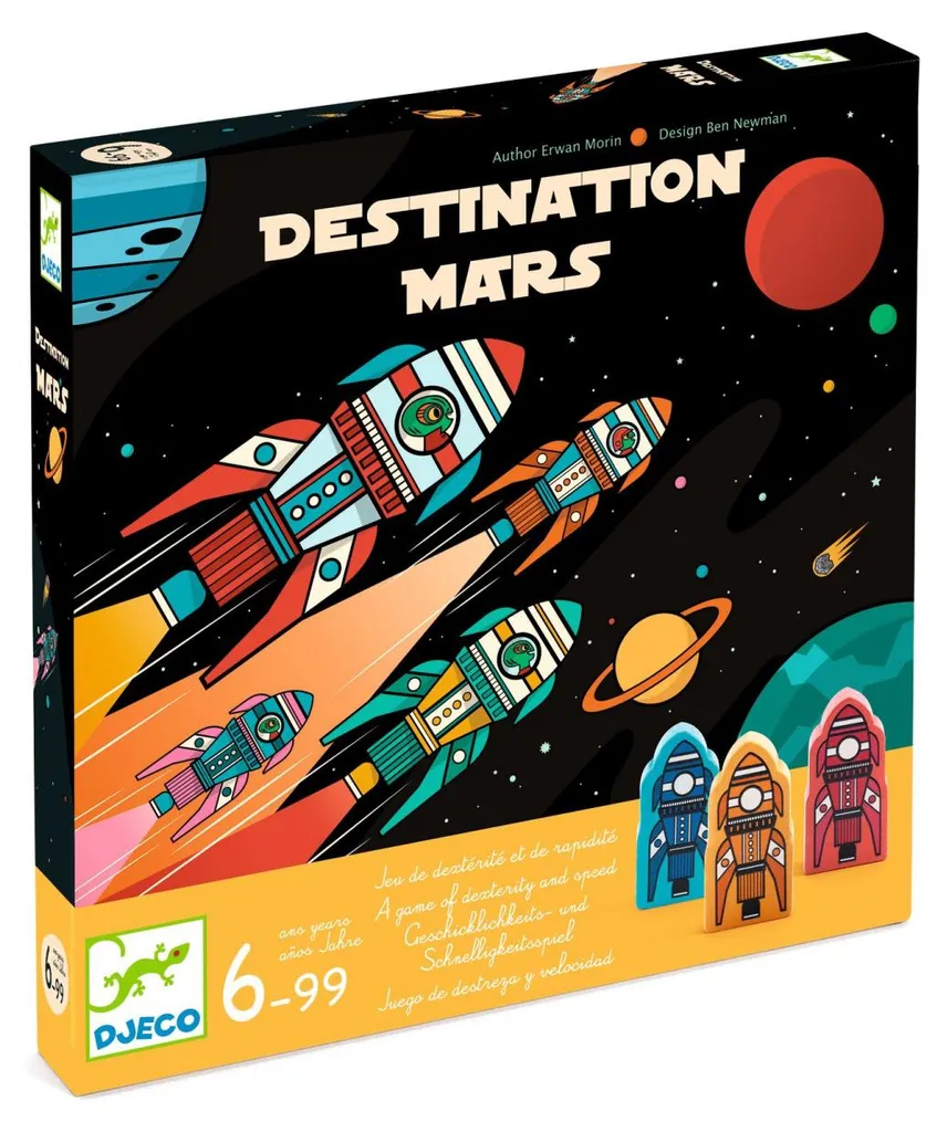 Jeu de société Destination Mars Djeco : jeu de stratégie spatiale