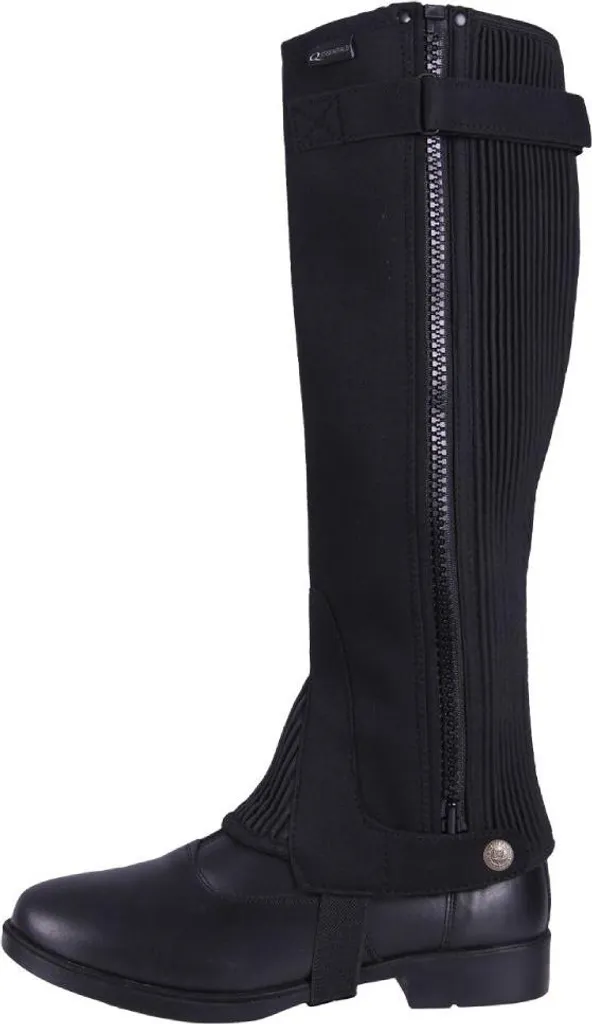 Chaps QHP Suede Adult noir QHP17 Taille S - Jambières équitation cuir