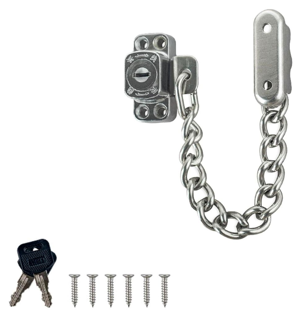 Fenster-Kettenschloss aus Edelstahl, Sicherheitsschloss für flache Fenster, Diebstahlschutz, Heim-Hardware, Öffnungsbegrenzung