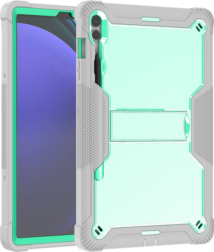 Schutzhülle für Samsung Galaxy Tab S10+ / Tab S9+ Plus 12,4 Zoll Robust Hybrid Tablet Hülle mit Ständer Minze