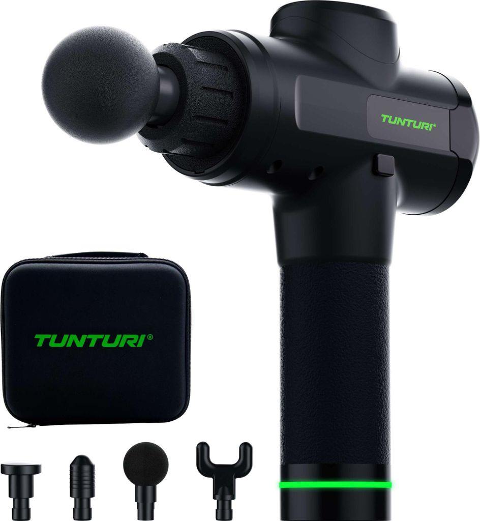 Tunturi MG50 Massage Gun, Massagepistole, elektronisches Massagegerät für Regeneration, Durchblutung, Massage, mit Akku
