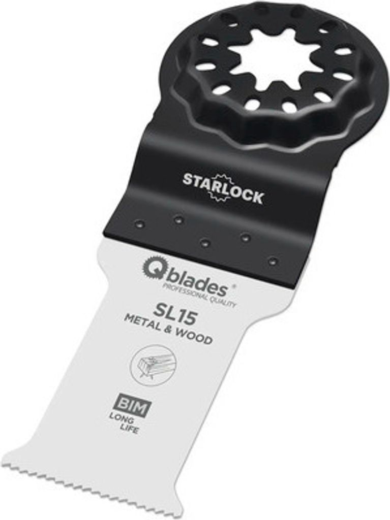 Q-Blades Multitool-Sägeblatt Bi-Metall 19tpi 28x55mm SL15 Starlock, 1 Stück
