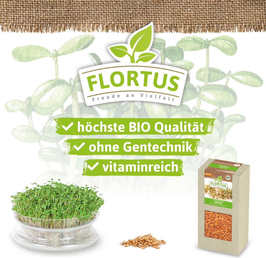 Keimsprossen Kresse (200 g) |Keimsprossen von FLORTUS Produktbild 4