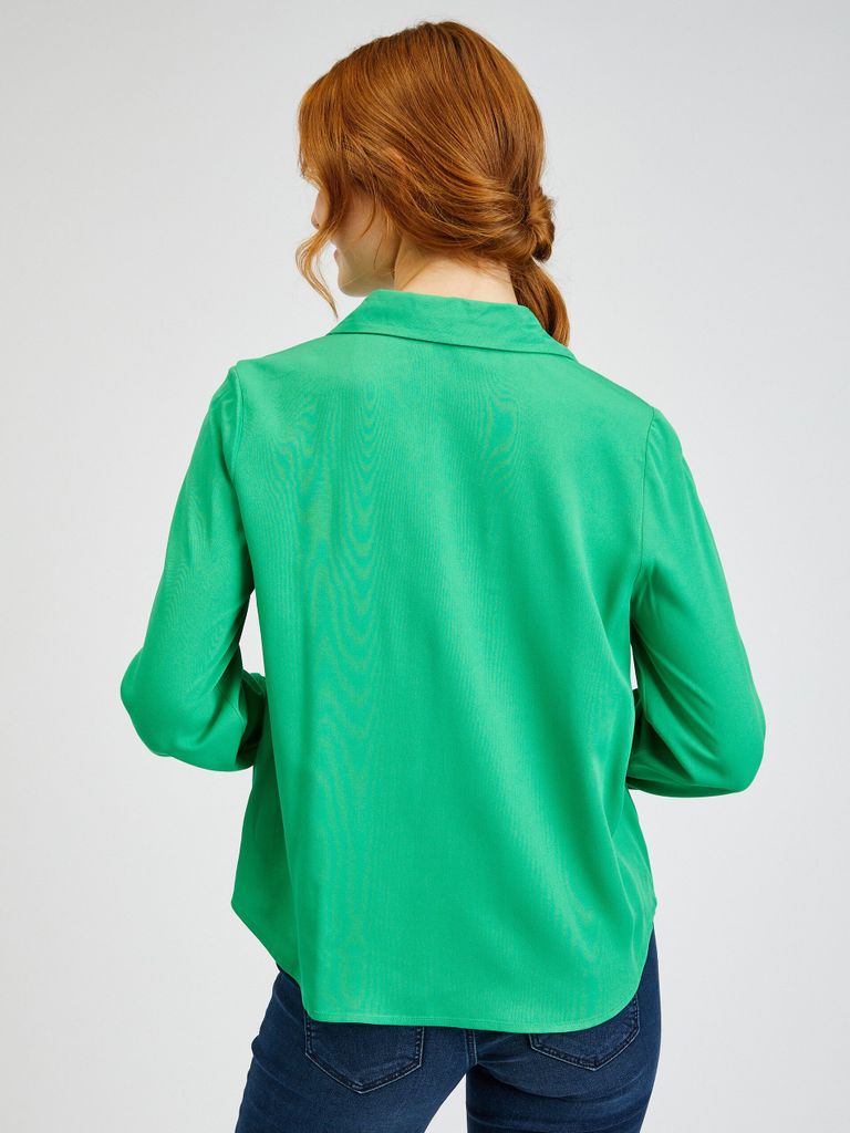 Grüne Damen-Satinbluse ORSAY - 42