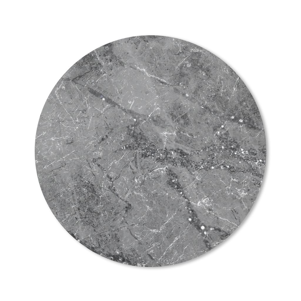 MuchoWow Mauspad Mousepad Marmor - Grau - Weiß 50x50 cm - Mousepads - Maus Mat - Pad - Mausunterlage - Vinyl