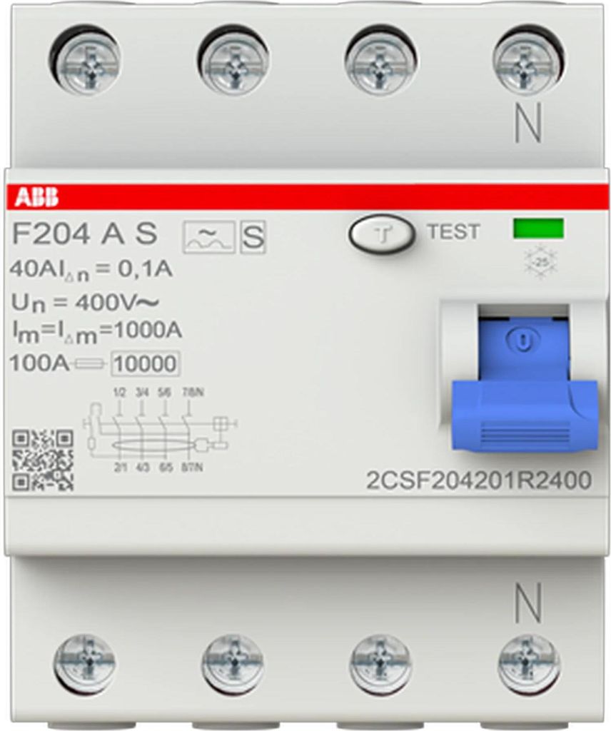 FI-Schalter selektiv 40A/4pol/100mA  F204 A S-40/0.1, 1 Produktbild 