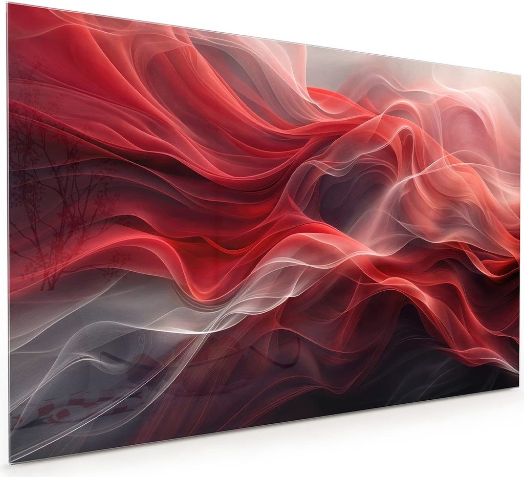 Küchenrückwand Spritzschutz Glas mit Motiv Abstrakte Wellen 40 x 40 cm