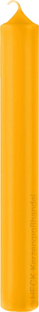 lange schlanke Altarkerzen 10% BW Anteil (Bienenwachs Kerzen) Mais Gelb/Orange 250 x Ø 40 mm, 4 Stück, Kerzen mit Dornbohrung in RAL Kerzengüte ...