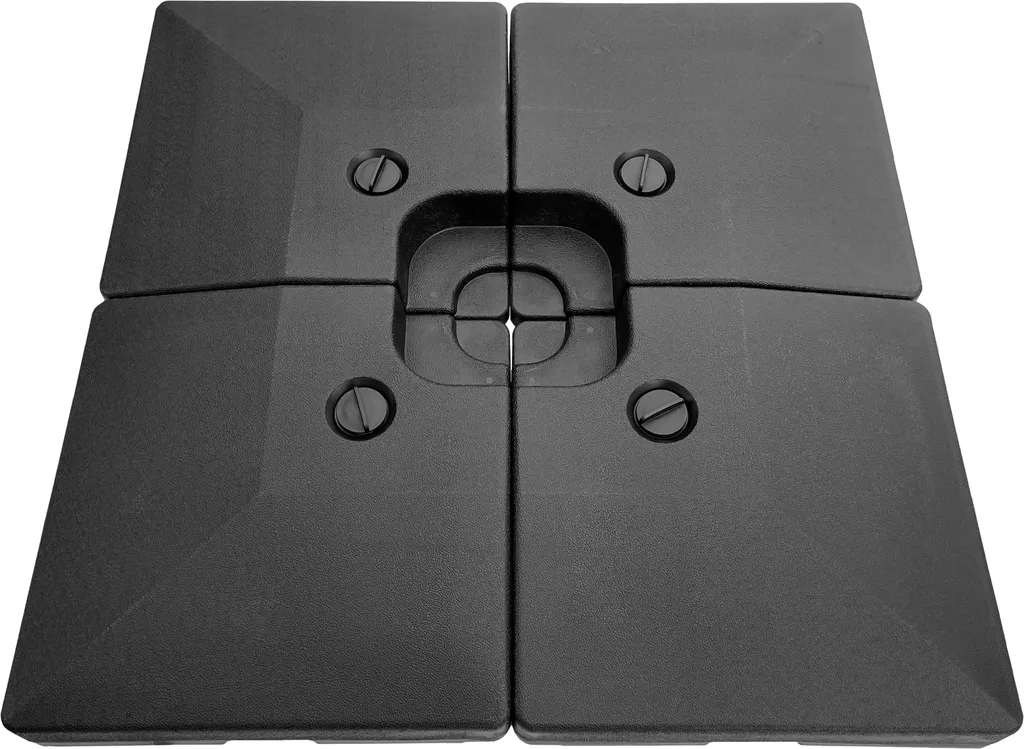 Lot de 4 dalles carrées CROZON en bois composite pour terrasse extérieure