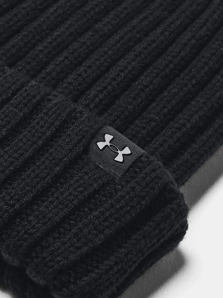 Under Armour W Halftime Pom Bonnet Noir - Bonnet de Sport avec Pompon