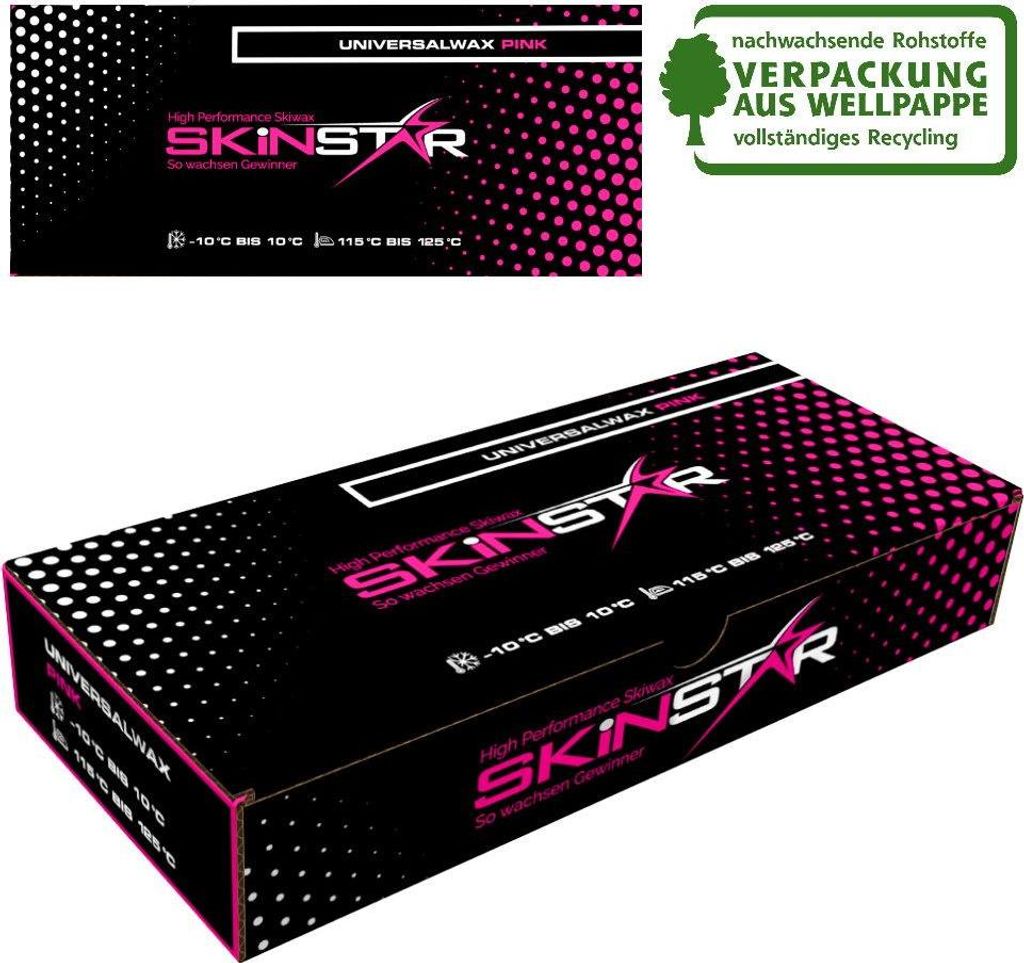 SKINSTAR Universal Wachs All IN ONE Ski und Langlauf Wachs Ski Wax 250g