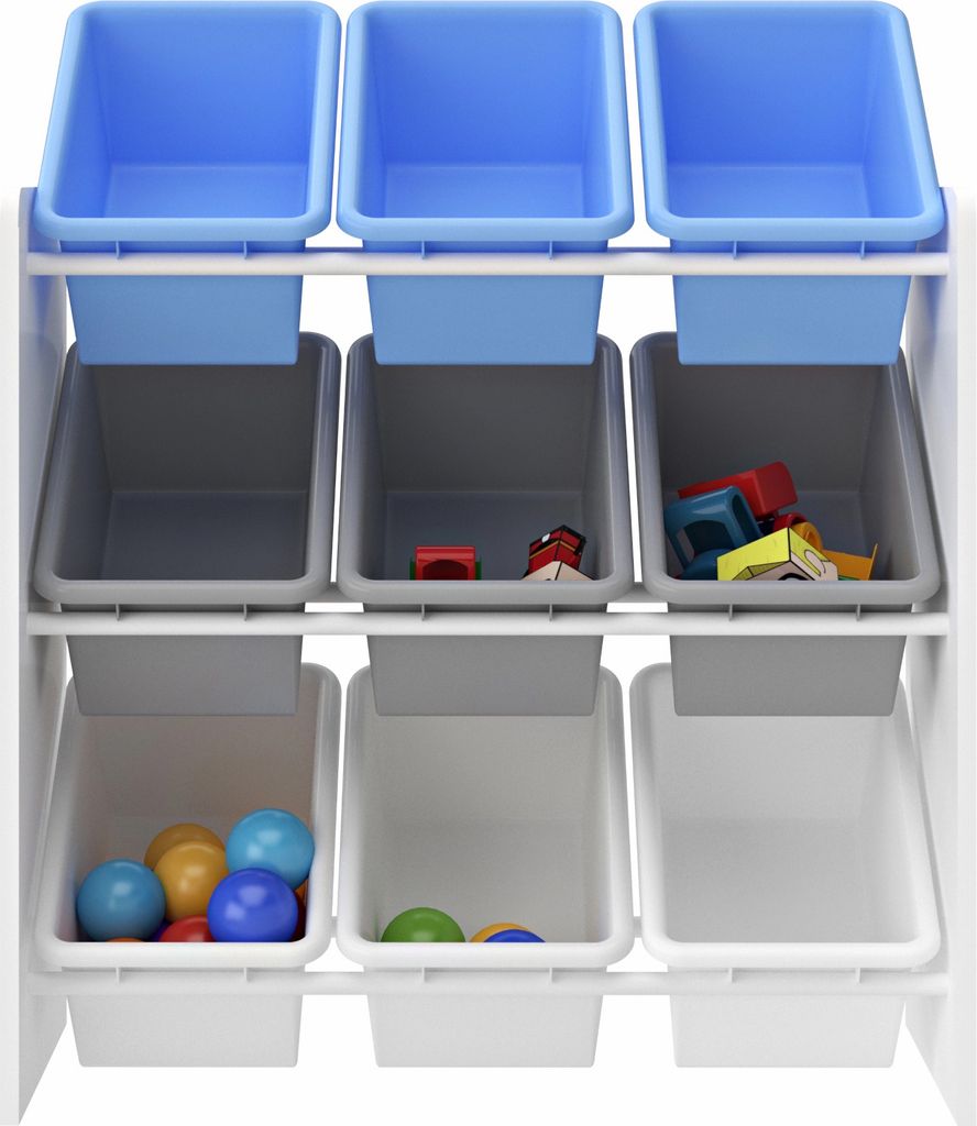 Kinderregal ‘Muxía’ mit 9 Ablagekisten Koala-Motiv 60 x 62 Produktbild 