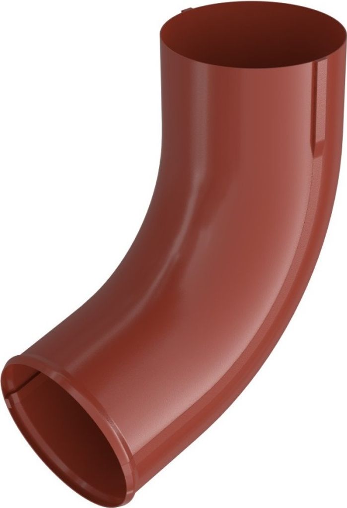 BRYZA Fallrohr-Ablaufbogen verzinkt Ø 100 mm, Ziegelrot RAL 8004