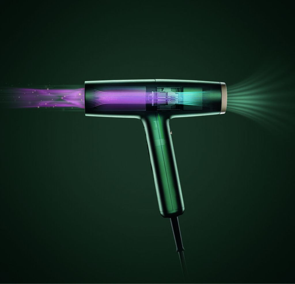 BaByliss Air Power Pro Haartrockner 1700 W Gold, Grün Produktbild 6