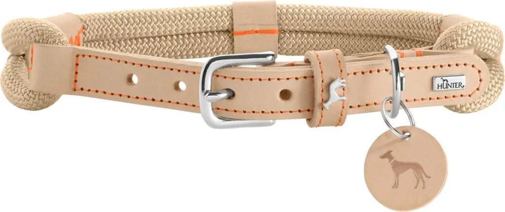 Collier chien Hunter Malia beige idéal pour randonnée et balade S-M