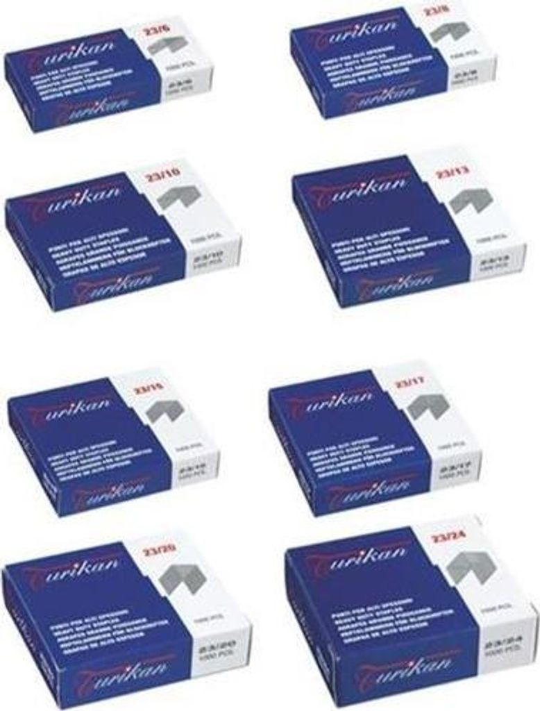 Turikan Hefter Serie 23/20 Stahl 1000 Stück 23/20 mm für Hefter
