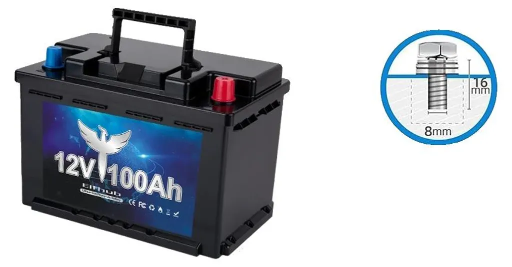 Batterie à Décharge Lente 100Ah 12V Lithium LiFePO4 Bluetooth Série Mimi