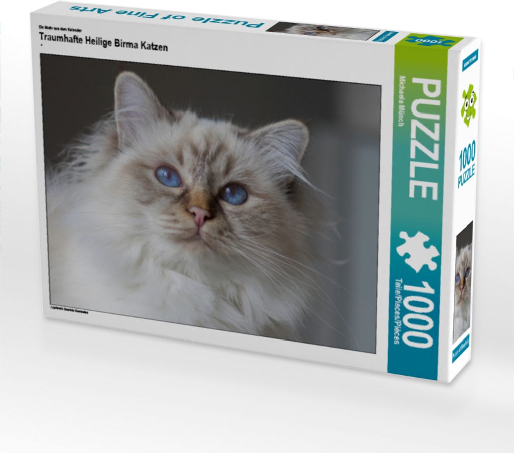 CALVENDO Puzzle Ein Motiv aus dem Kalender Traumhafte Heilige Birma Katzen | 1000 Teile Lege-Größe 64x48cm Foto-Puzzle für glückliche Stunden