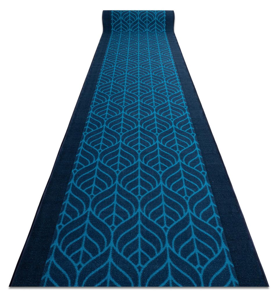 TAPIS DE COULOIR ANTIDÉRAPANT PIÓRA plumes bleu foncé 80cm Image du produit 