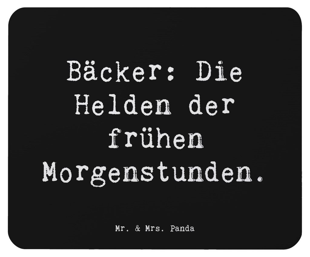 Mr. & Mrs. Panda Mousepad Spruch Bäcker Helden - Schwarz - Geschenk, mauspad laptop, Beruf, Berufsgestaltung, Backkunst, Berufsprodukte, Wertschä...