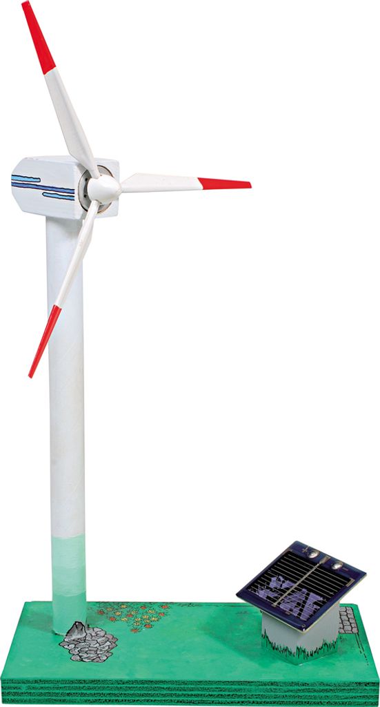 matches21 Windgenerator mit Solarantrieb Solar Bausatz Werkset für Kinder und Jugendliche