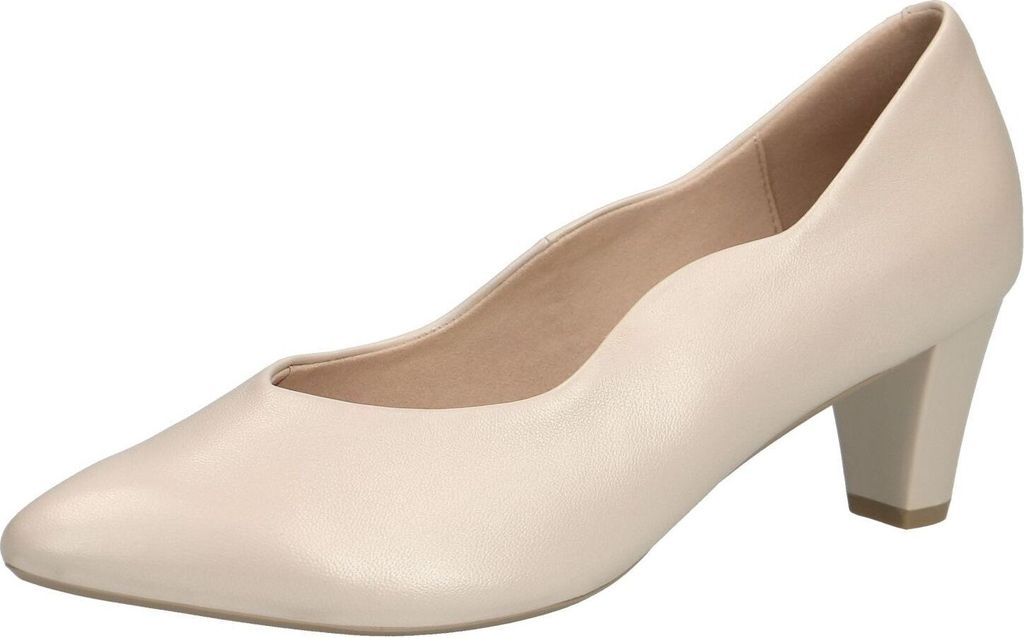 Caprice Damen Pumps, Trotteur beige Gr. 51/2