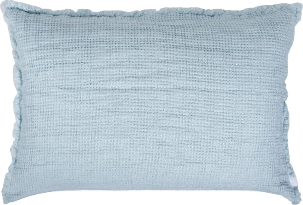 Zoeppritz Basis Honeybee Housse de Coussin 40x60 en Lin Bleu Water 515