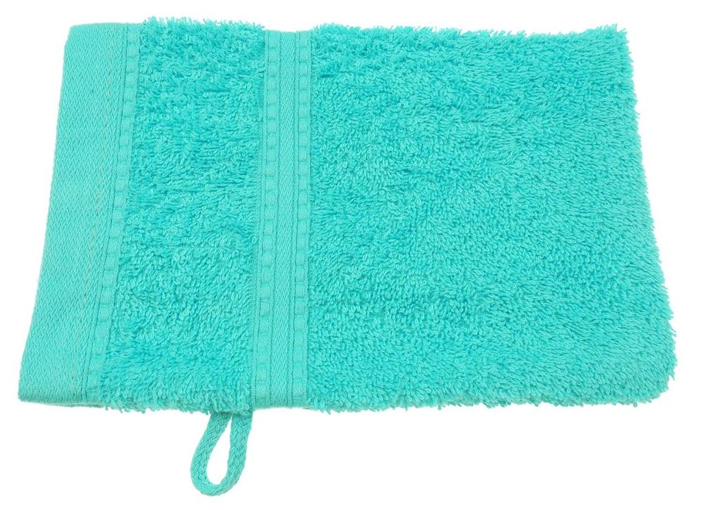 Julie Julsen BIO Waschhandschuh Türkis 15 x 21 cm Produktbild 