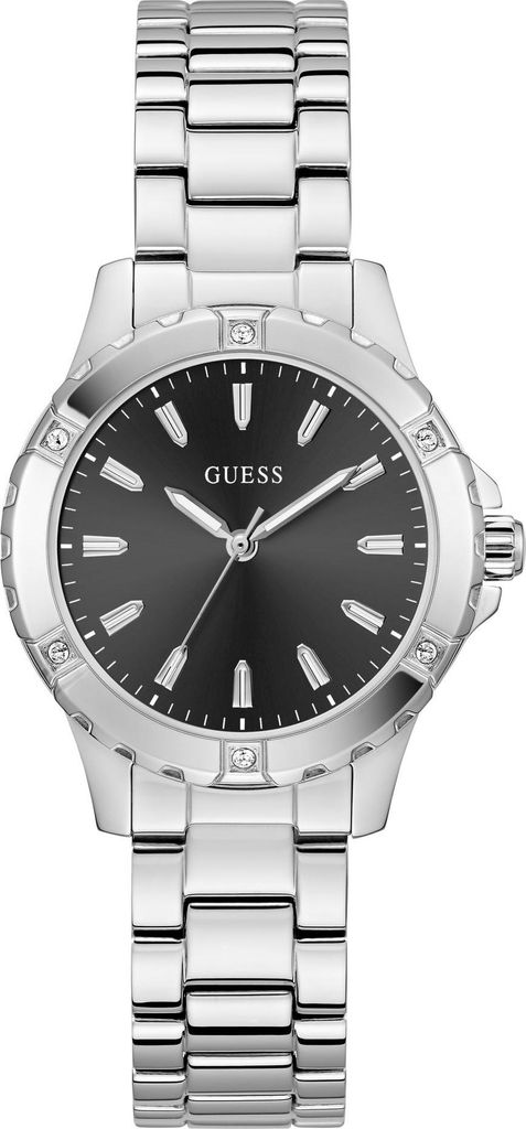 GUESS Uhr Damen Ladies Silver Tone Analog Watch Silber GW0948L1