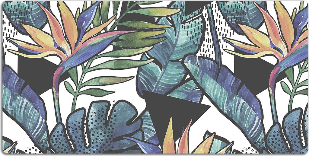 Schreibtischmatte Tischunterlage 120x60 cm Mauspad - Palmenblätter