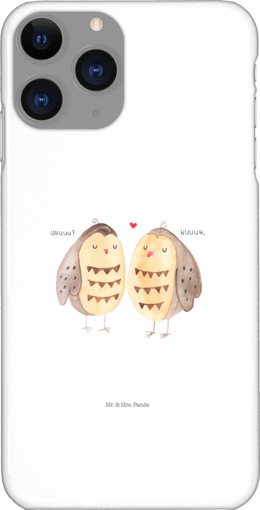Mr. & Mrs. Panda Iphone 11 Pro Handyhülle Eulen Liebe - Weiß - Geschenk, Freundin, Premium Kunststoff, Handy Case, Hochzeit Spruch, Owl, Eule