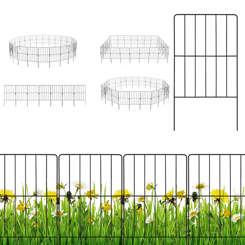 25 Stück Gartenzaun, Metall Zaunelementen, Dekorativer Produktbild 