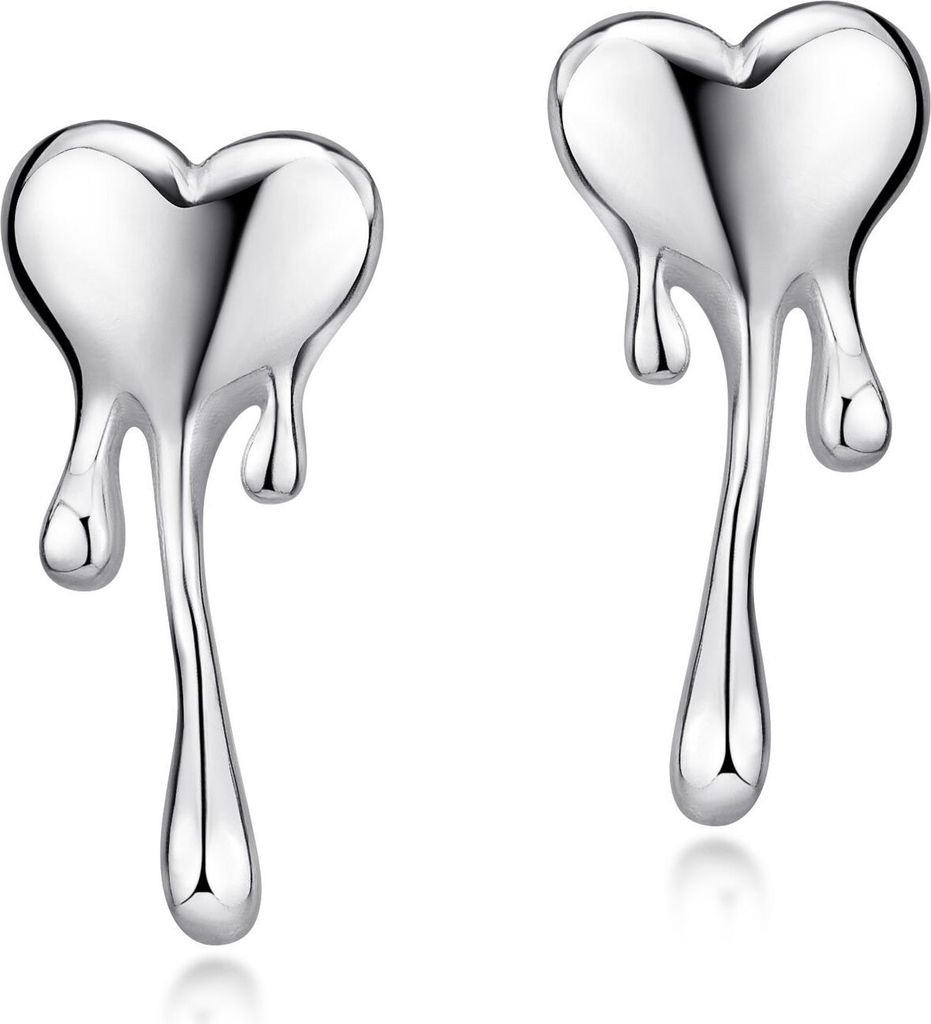 MATERIA by Matthias Damen Ohrstecker tränendes Herz Silber 925 - Kleine Ohrringe Liebe Partnerschaft inkl. Box SO-263