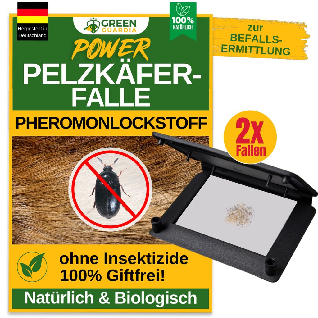 Pelzkäfer Falle mit Lockstoff -2x Fallen- Mittel gegen Produktbild 