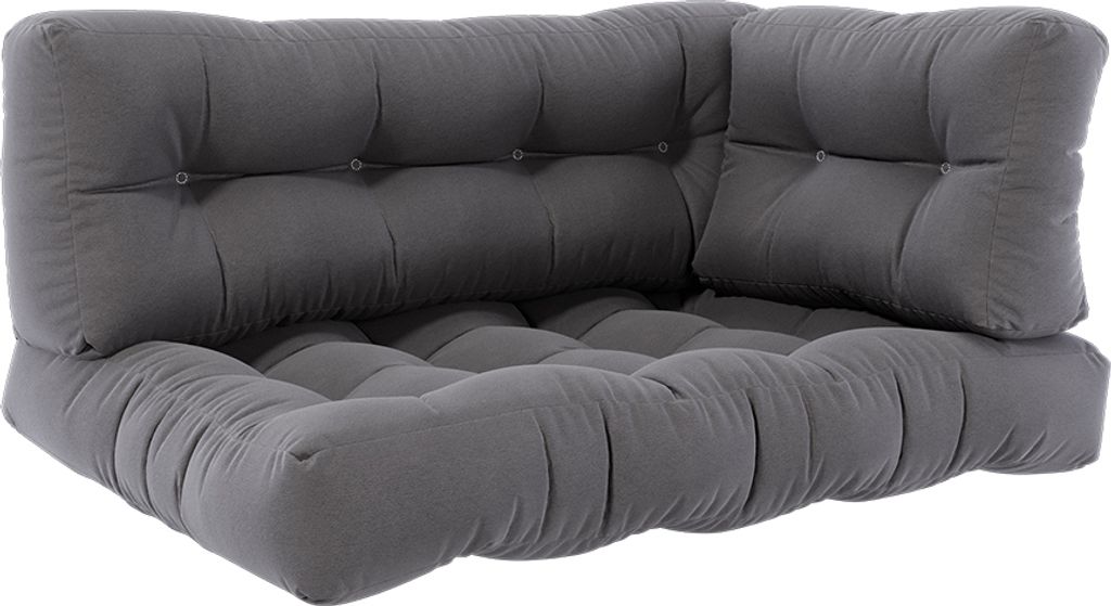 Vicco Palettenkissen Set Flocken, 120 x 80 cm 3 Teile, Grau Produktbild 