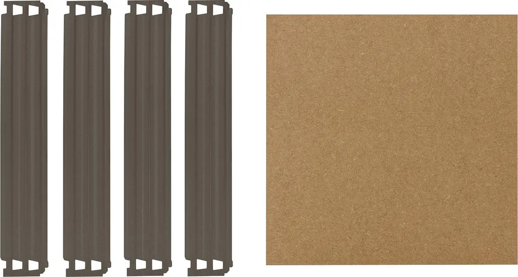 shelfplaza PRO 23x23 cm Set de tablettes gris pour étagère charges lourdes
