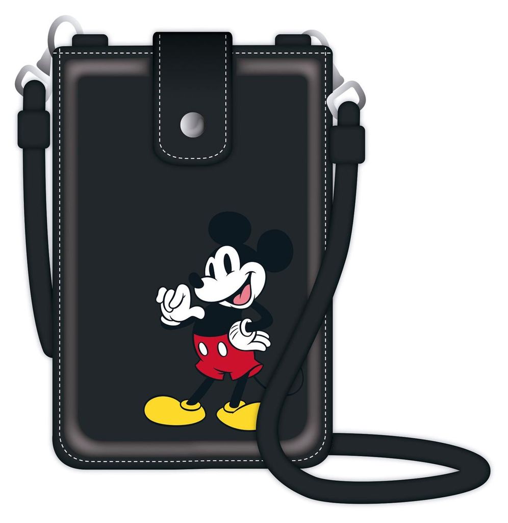 Mickey Mouse telefoonhoesje, 11x16x3,5 cm, zwart, zwart, Productafbeelding 