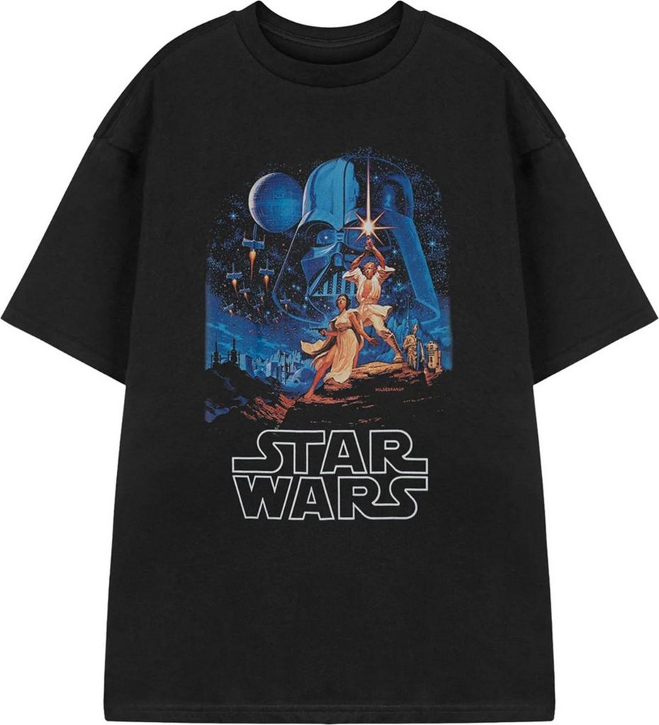 Star Wars - T-Shirt für Herren kurzärmlig NS8939 (M) (Schwarz)