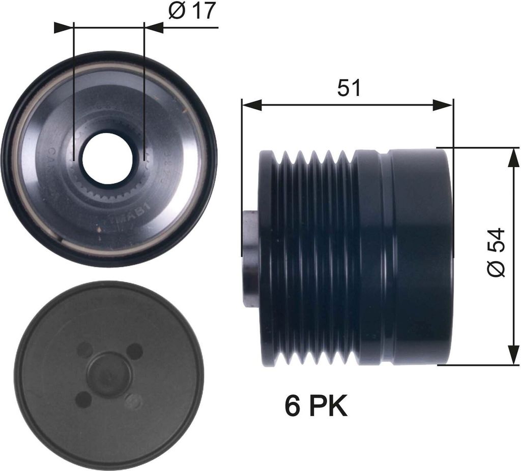 GATES OAP7118 Freilauf Lichtmaschine OE 77364721 kompatibel mit Mito, Grande Punto, Punto