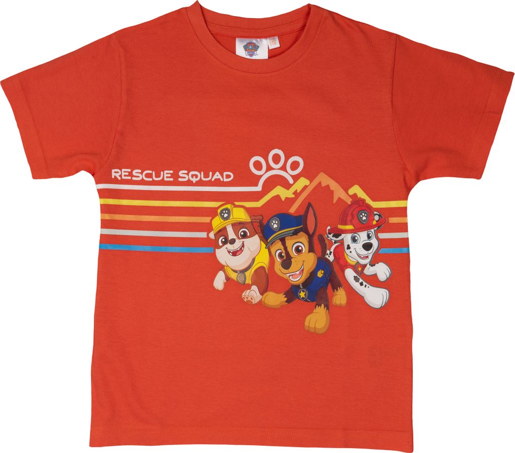 Paw Patrol T-Shirt für Jungen – Kurzarmshirt Oberteil mit coolem Design für Kinder 122/128