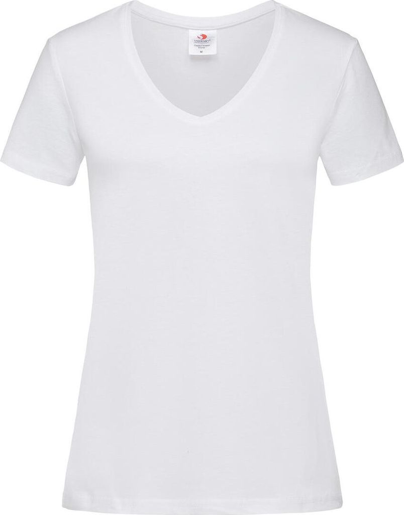 Stedman ST2700 | Classic V-Neck Damen T-Shirt - Farbe: White - Größe: XXL