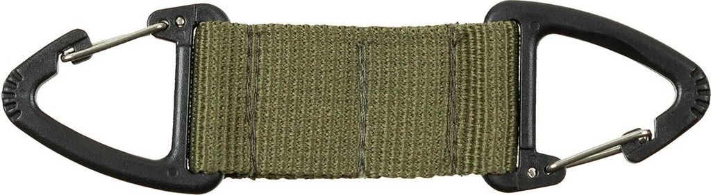 MFH Wendekarabiner mit Sicherheitsverschluss, oliv Produktbild 