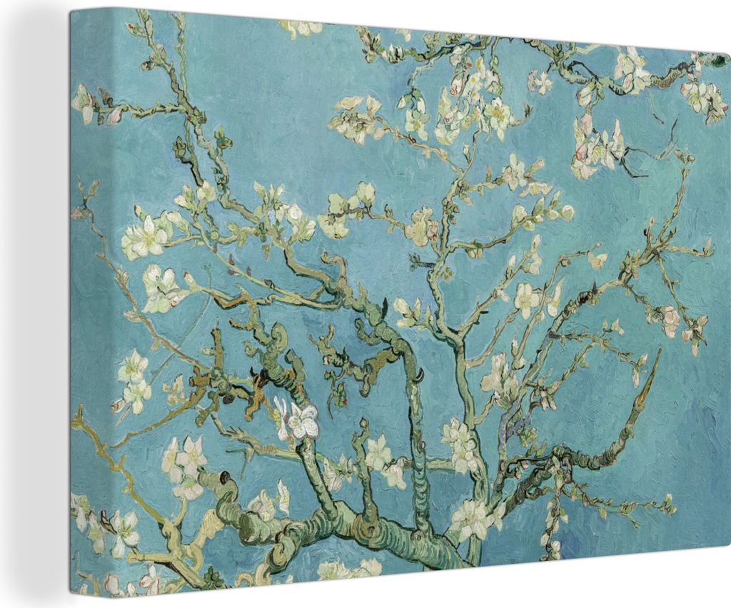OneMillionCanvasses - Leinwandbilder - 140x90 cm, Van Gogh - Mandelblüte - Alte Meister - Kunst - Vintage, Wandbilder Kunstdruck Wanddekoration ...