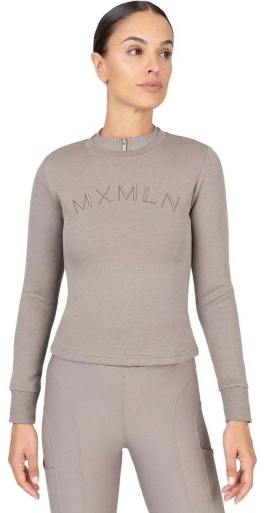 Maximilian Equestrian Sweatshirt Damen Sync Langarmshirt Taupe
