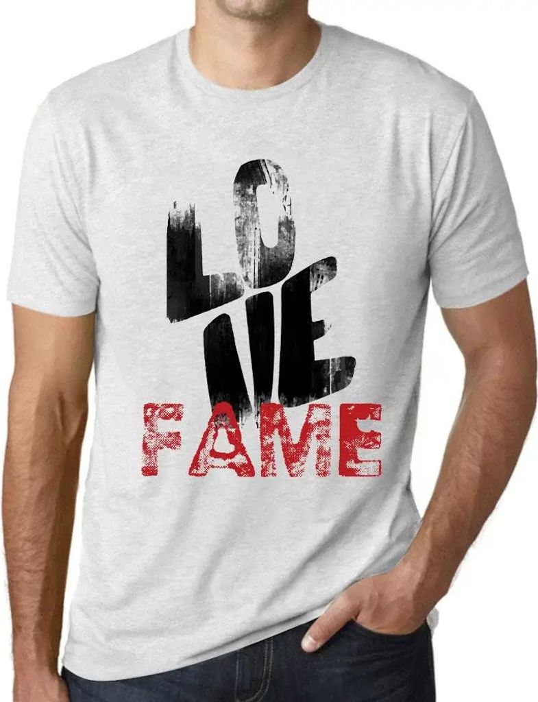 Herren Grafik T-Shirt Liebe Ruhm – Love Fame – Öko-Verantwortlich Vintage Jahrgang Kurzarm Lustige Druck Geburtstag Geschenk Mann