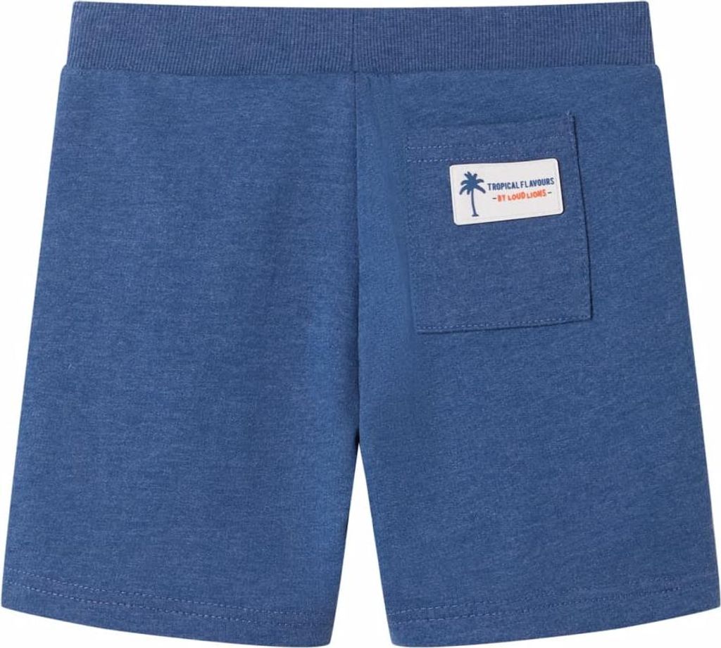 vidaXL Kindershorts mit Kordelzug Dunkelblau Melange 140
