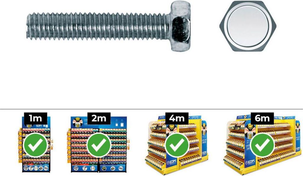 Schraubenkasten CELO M8 x 30 mm 8 x 30 mm Metrisches Gewinde 100 Stück Verzinkt
