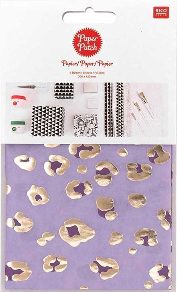 Patch-Papier Lila leo gold 30 x 42 cm Produktbild 